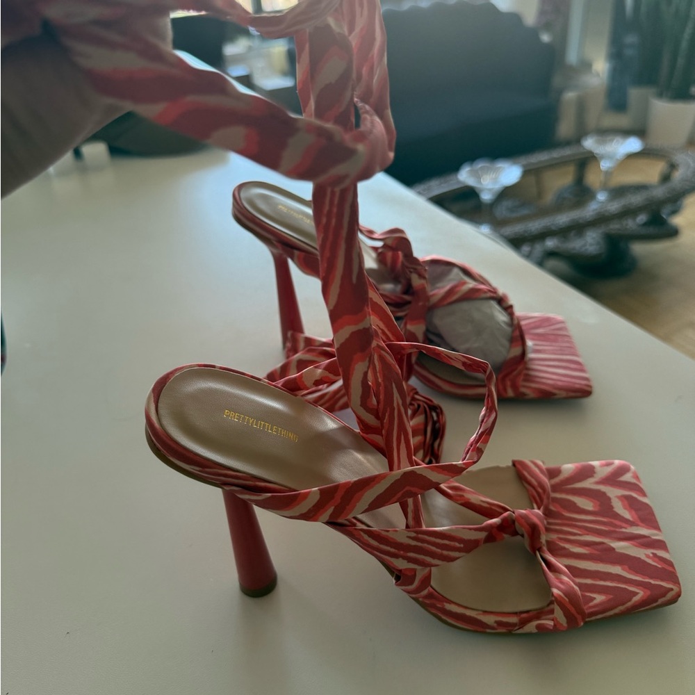 PrettyLittleThing Red Elegant Heels